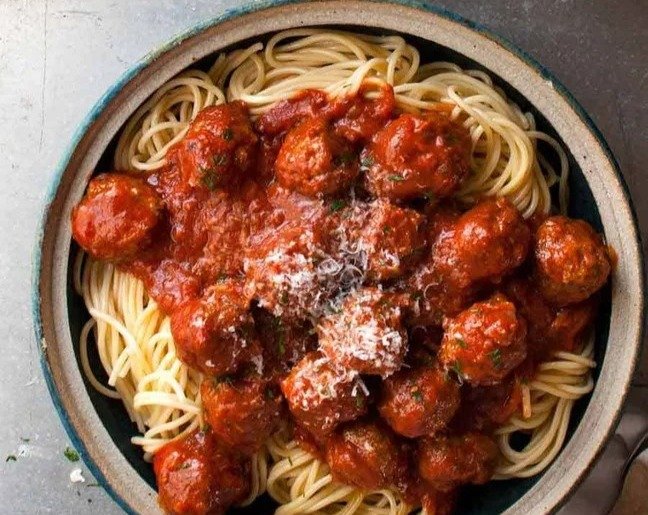 Classic Homemade Italian Meatballs Recipe top view