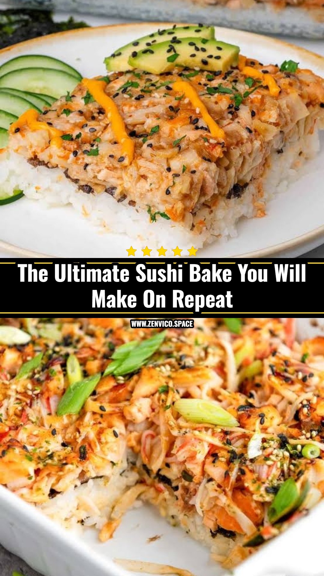 Easy Creamy Sushi Bake Recipe