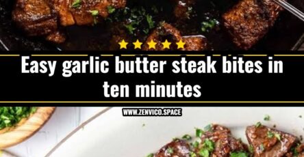 Easy garlic butter steak bites in ten minutes