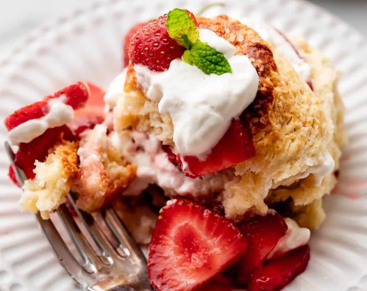Homemade Strawberry Shortcake suggested serving