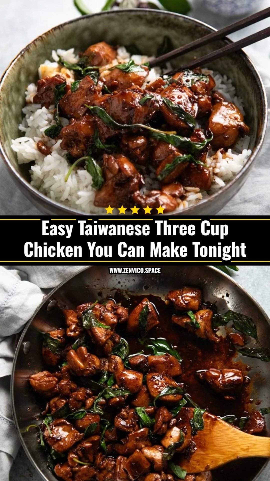 Taiwanese Three Cup Chicken