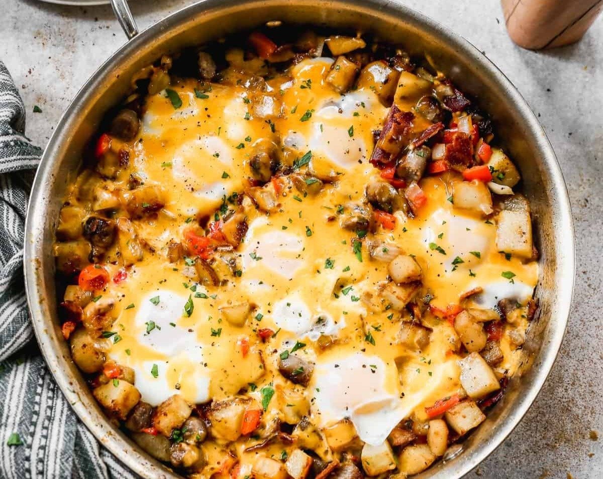 The Best Breakfast Skillet Recipe Ever top view