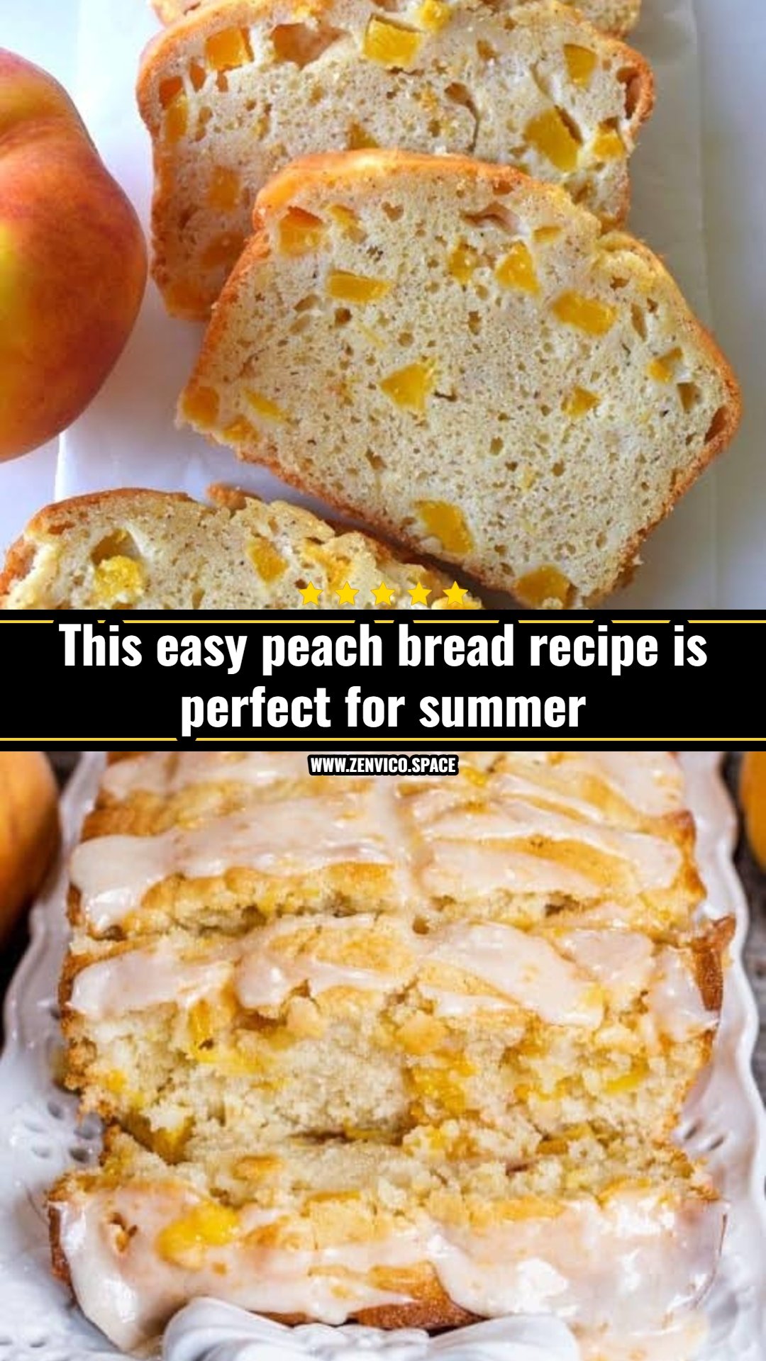 This easy peach bread recipe is perfect for summer