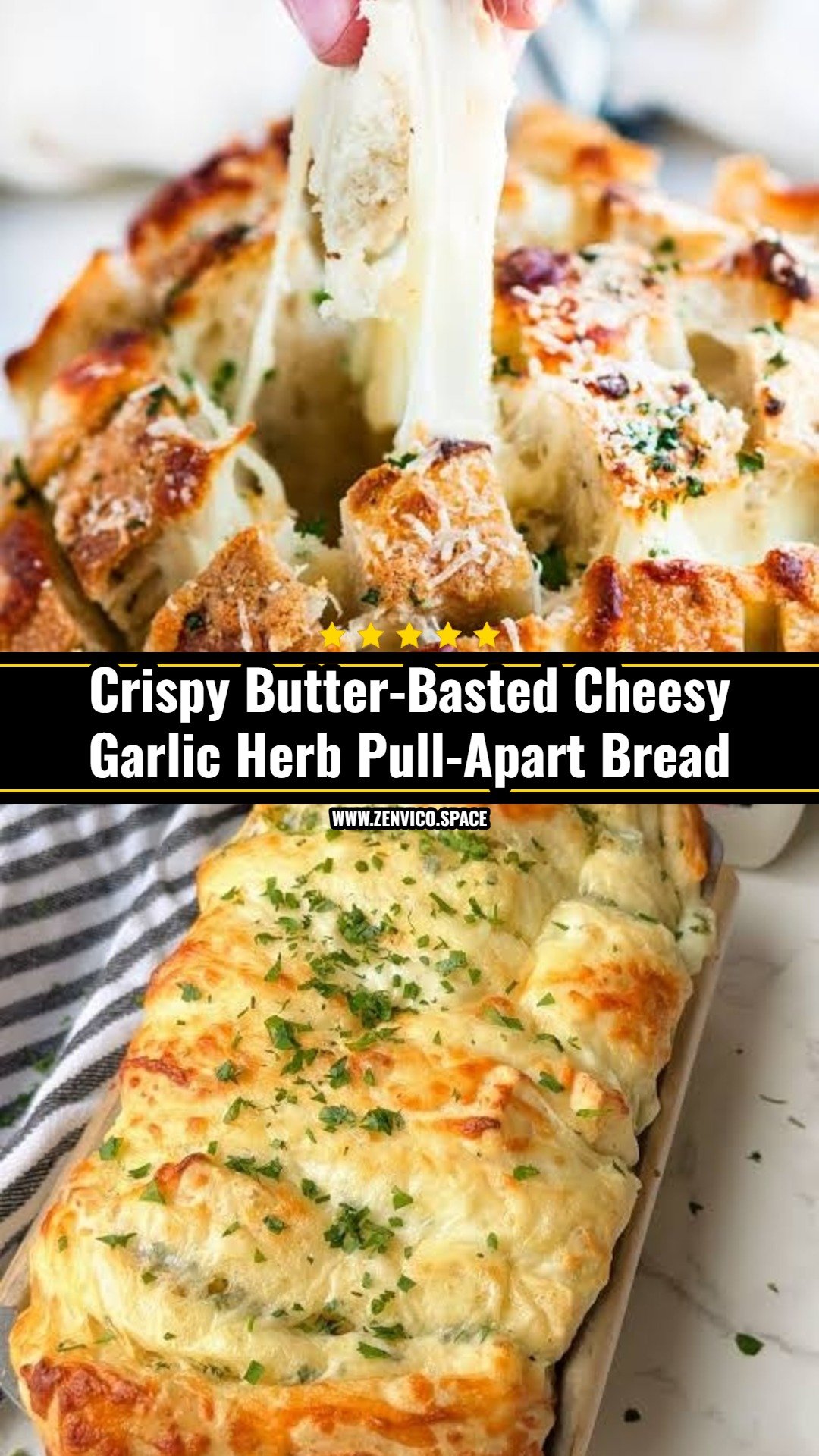 Easy Cheesy Garlic Herb Pull-Apart Bread