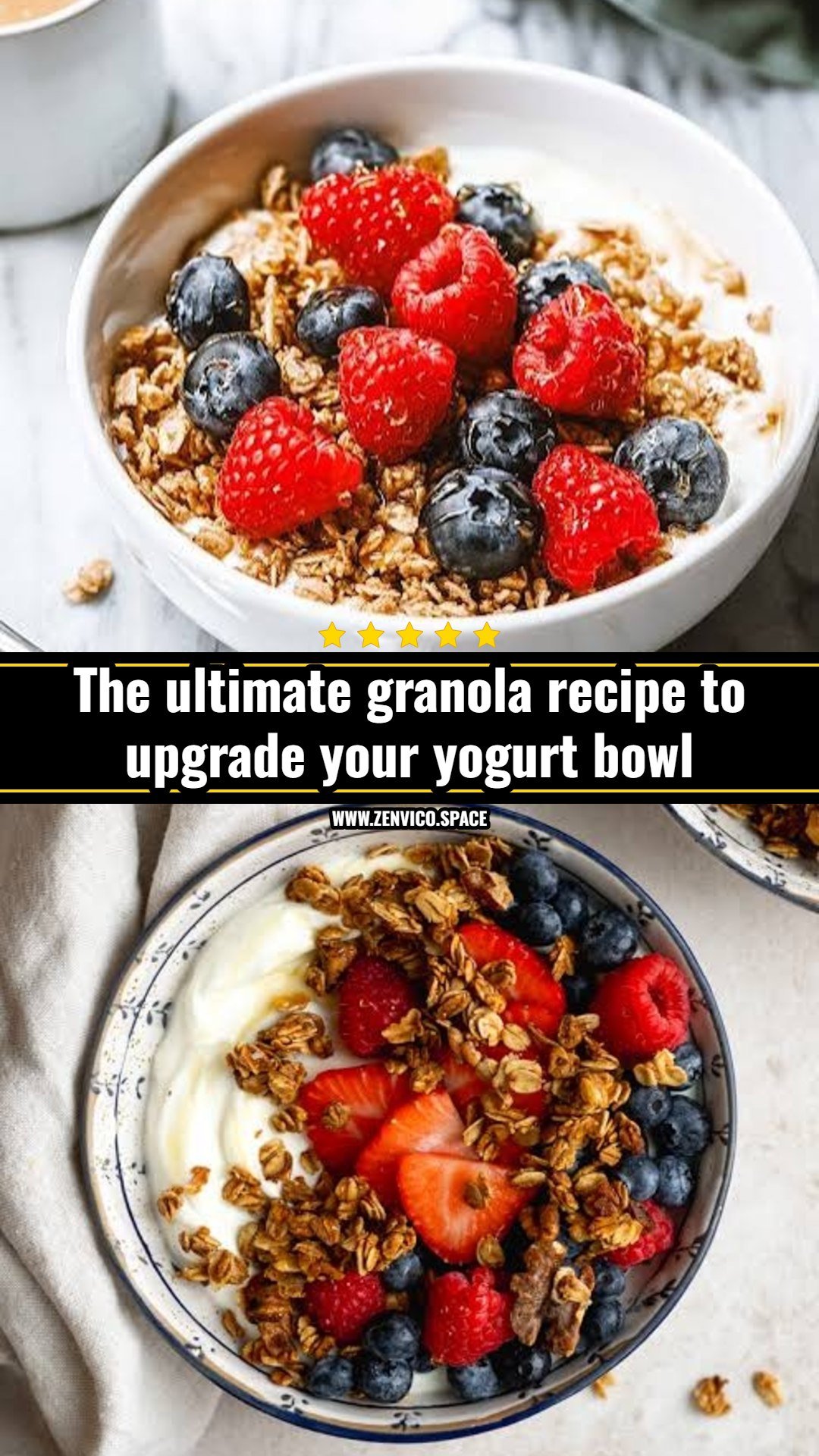 Easy homemade granola recipe for your next yogurt bowl