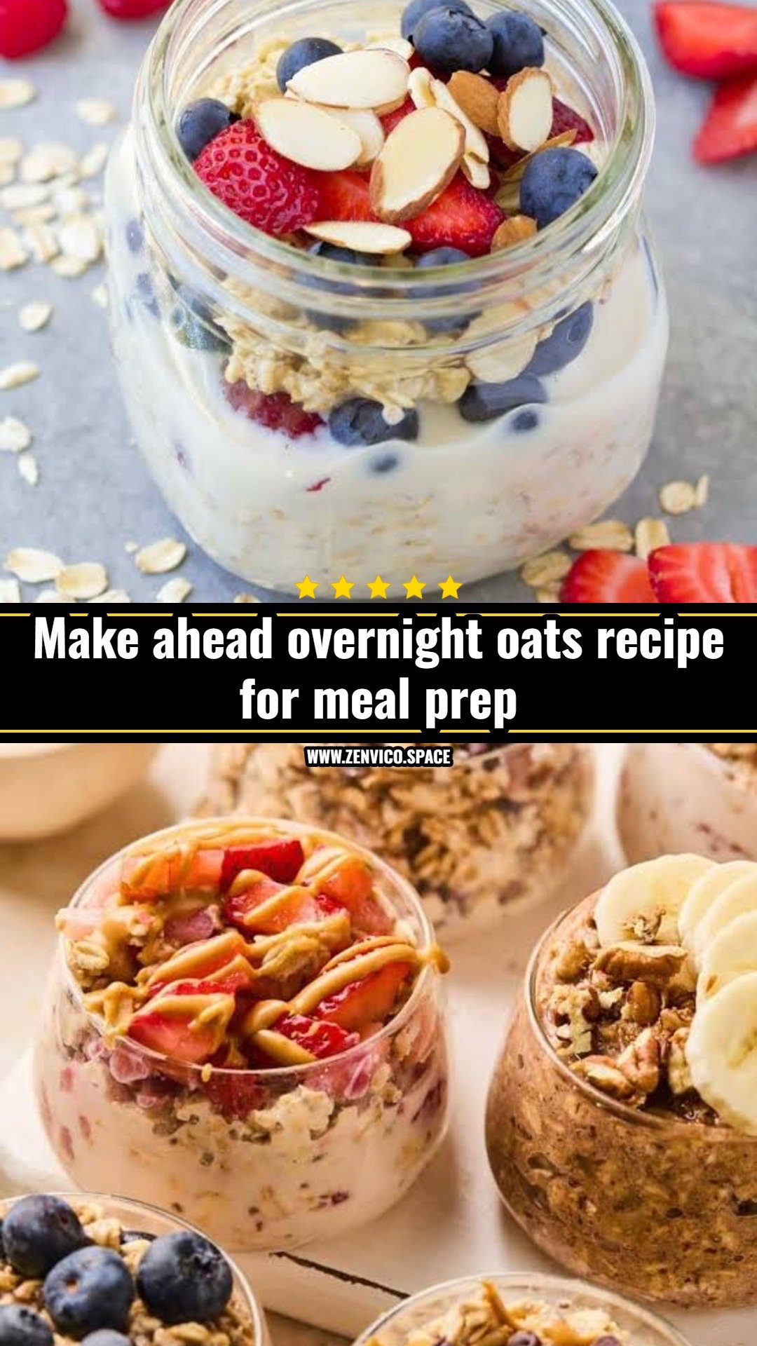 Easy overnight oats recipe for busy mornings