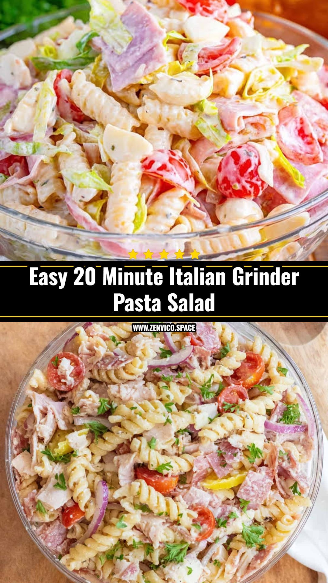 Viral Italian Grinder Pasta Salad Recipe