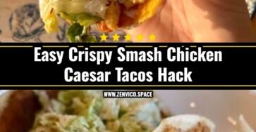 15 Minute Crispy Smash Chicken Caesar Tacos