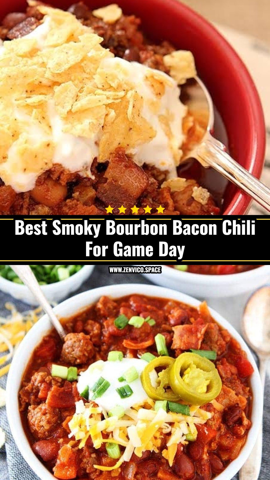 Best Smoky Bourbon Bacon Chili For Game Day