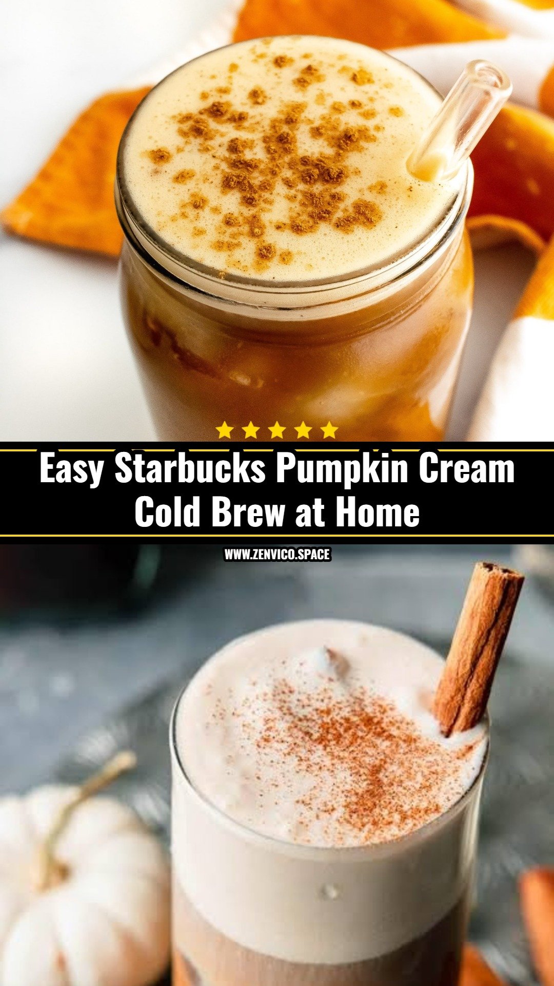 Copycat Starbucks Pumpkin Cream Cold Brew Recipe