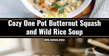 Cozy One Pot Butternut Squash and Wild Rice Soup
