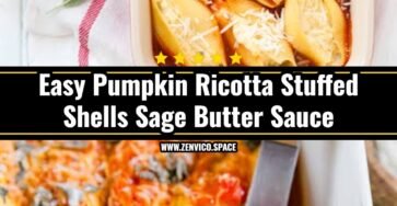 Creamy Pumpkin Ricotta Stuffed Shells Sage Butter Sauce