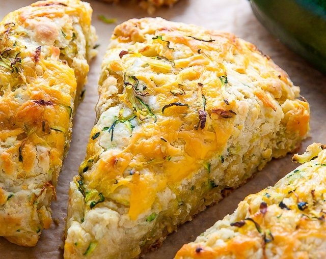 Easy Zucchini Cheddar Scones You Will Love top view