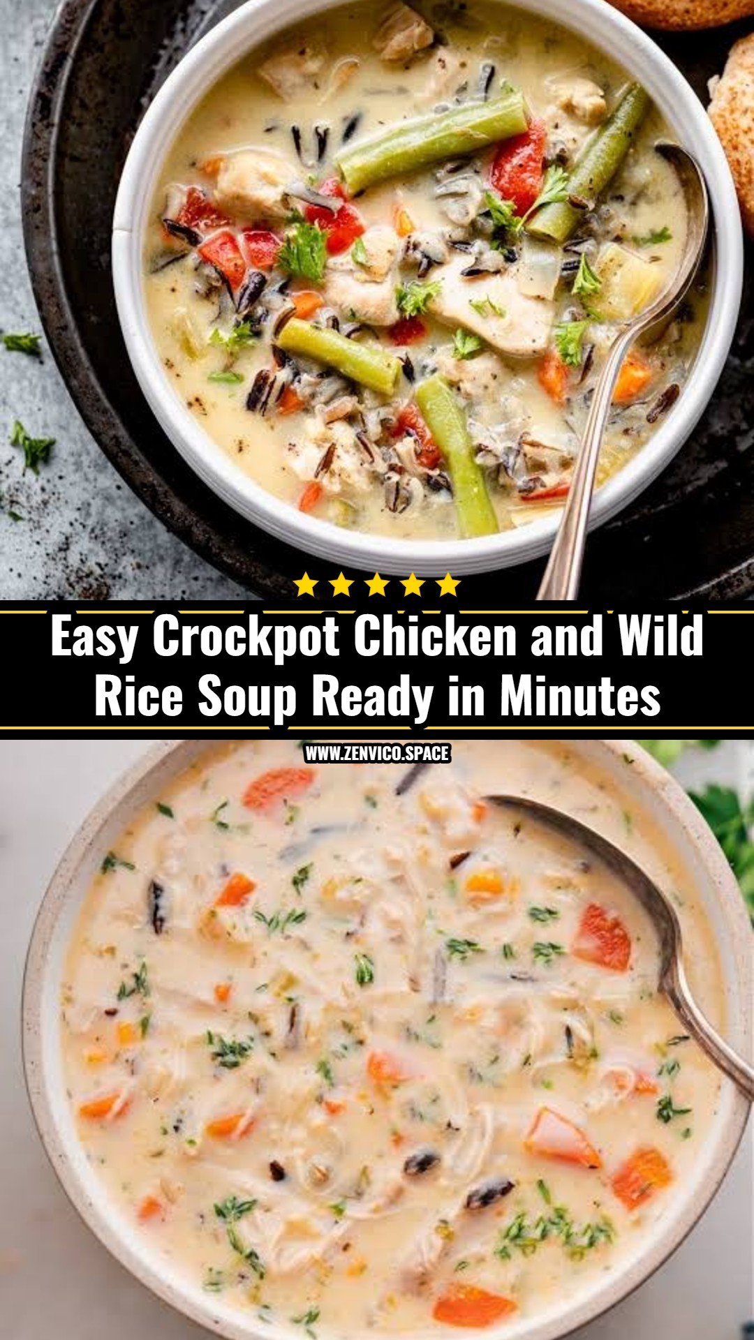 The Best Crockpot Chicken and Wild Rice Soup Recipe Ever