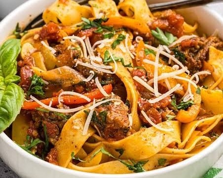 The Best Italian Drunken Noodles Recipe suggested serving