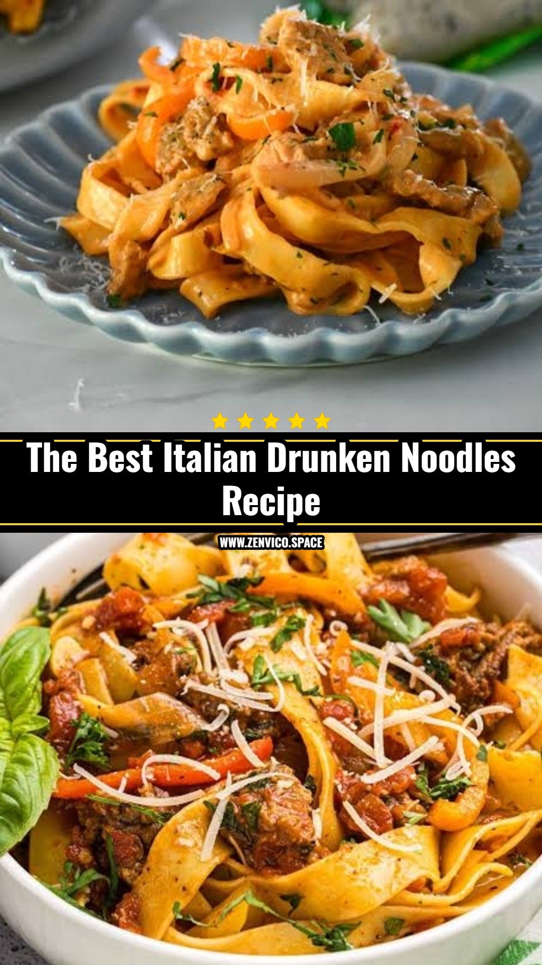 The Best Italian Drunken Noodles Recipe