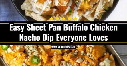 Ultimate Loaded Sheet Pan Buffalo Chicken Nacho Dip