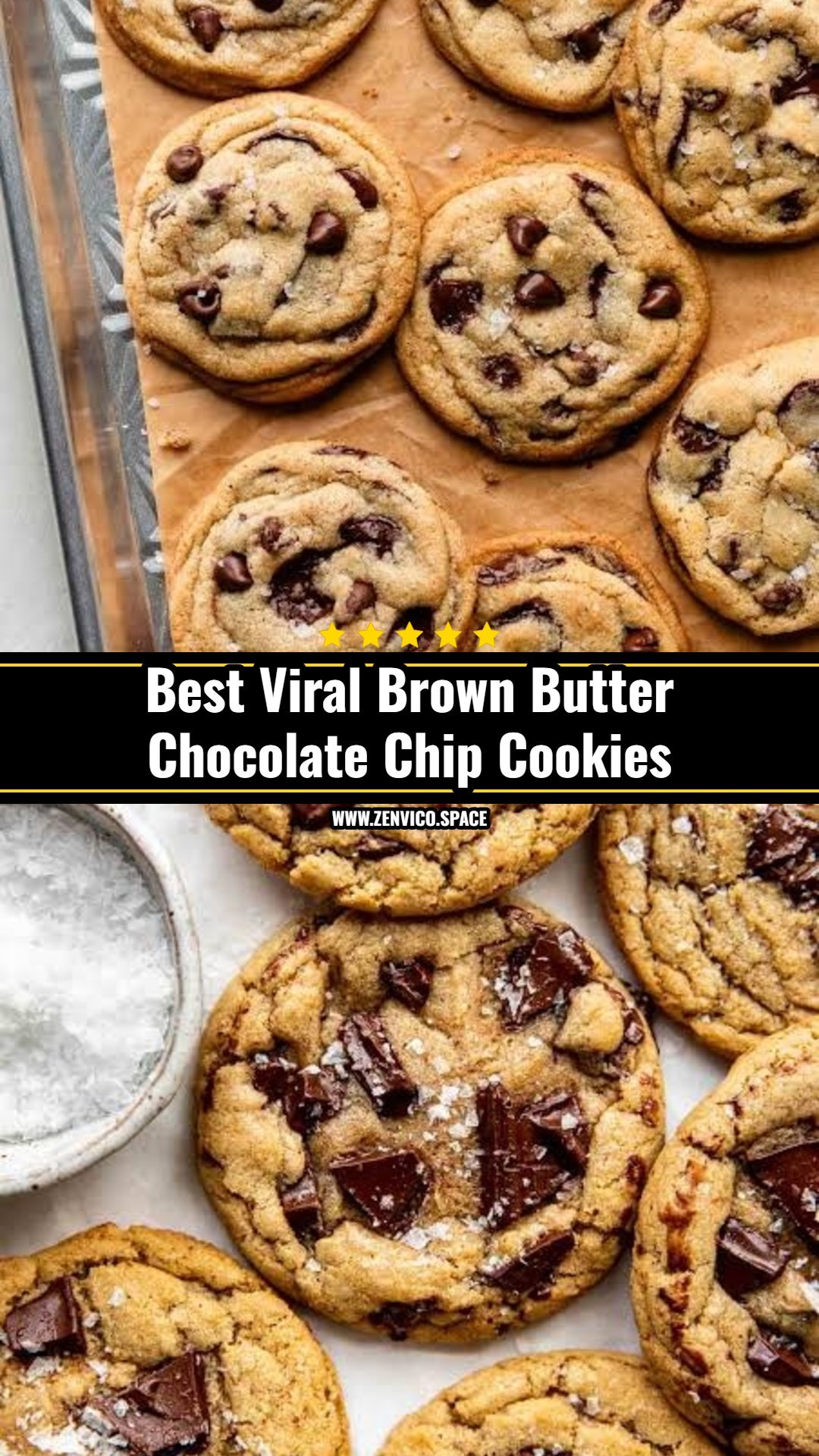 Viral Bakery Style Brown Butter Chocolate Chip Cookies