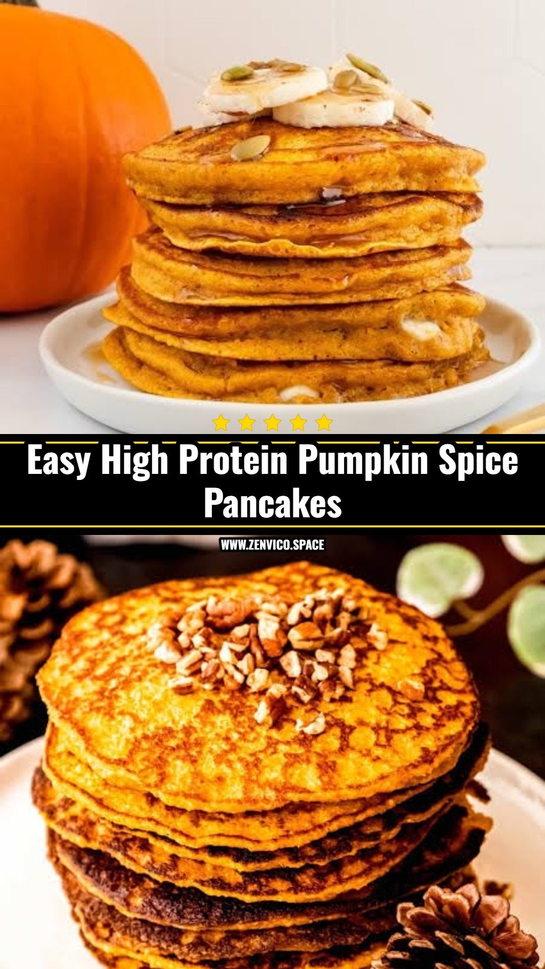 Viral Fluffy High Protein Pumpkin Spice Pancakes