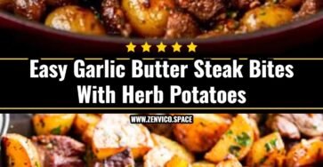 Viral Garlic Butter Steak Bites and Crispy Potatoes
